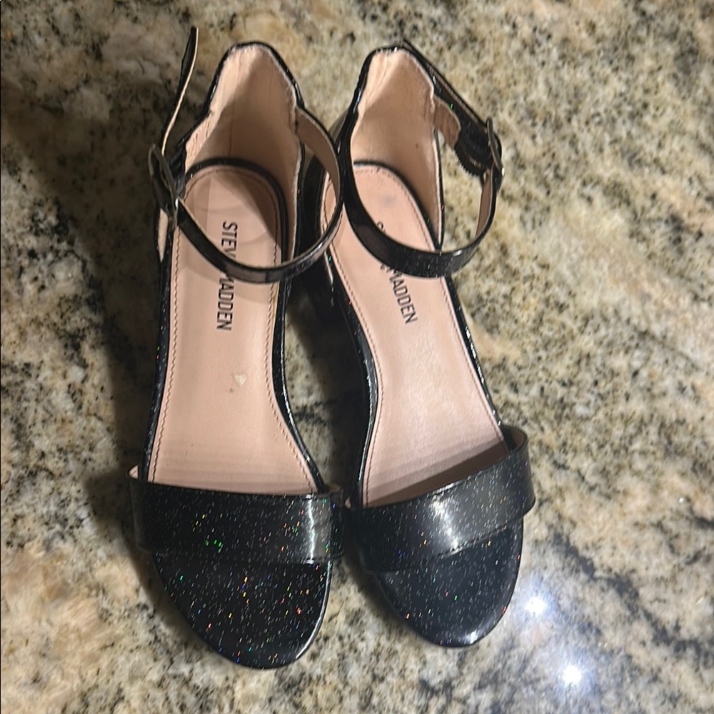 Steve Madden Sparkling Black Heels